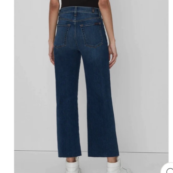 NEW 7 FOR ALL MANKIND CROPPED ALEXA WITH CUT HEM SIZE:25 - Picture 2 of 9